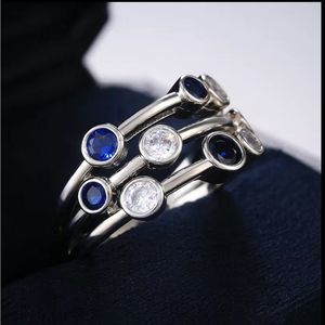 💙Silver Bezel Set  Layered Glass Bubble Ring💙